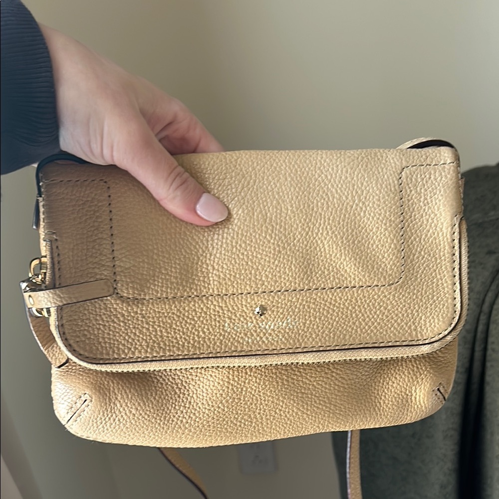 Kate Spade Tan Leather Crossbody Bag